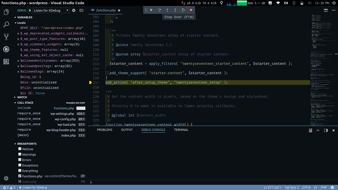 Debugging WordPress PHP with VS Code and LAMP